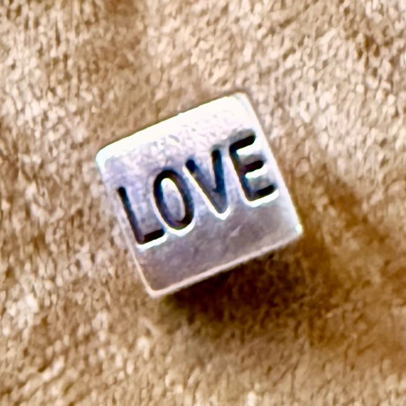 Pandora Retired I Love You Charm Sterling Silver 14k Gold ALE S925 Two Tone - Picture 5 of 9